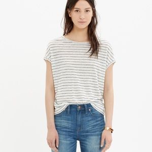Madewell Linen Miracle Tee in Stripe